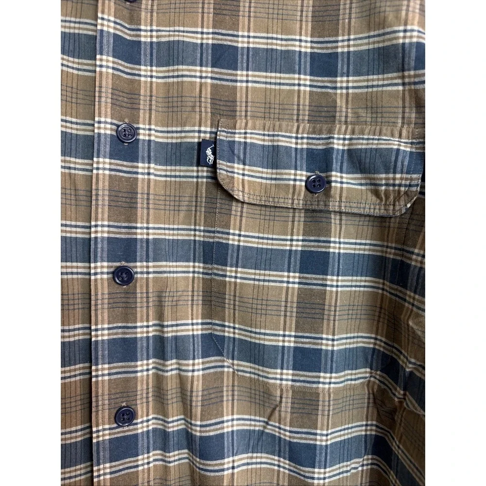 Vintage Polo Ralph Lauren Cascade Plaid Shirt Woven Cotton Work‎ Shirt Size M